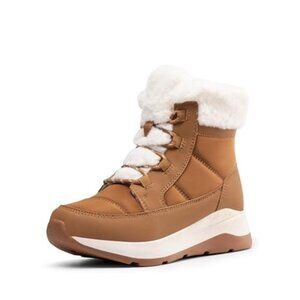 Womens Winter Snow Boots Faux Fur Lined Waterproof Ankle Booties Lace Up Warm